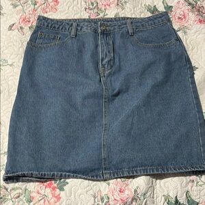 Cute denim mini skirt